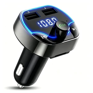 TISONNY Bluetooth FM Transmitter Car Adapter with LED Voltage Display, Hands-Free Calling, Dual USB Car Charger, Supports MP3, Radio, TF Card, USB Disk Playback TISONNY Bluetooth FM Transmitter Car Adapter with LED Voltage Display, Hands-Free Calling, Dual USB Car Charger, Supports MP3, Radio, TF Card, USB Disk Playback
