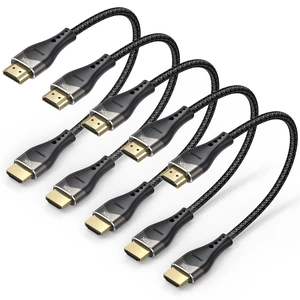 DIOOEER Short HDMI Cable 6 inch 5-Pack 10K 8K, HDMI 2.1 Cable 0.5FT 48Gbps DIOOEER Short HDMI Cable 6 inch 5-Pack 10K 8K, HDMI 2.1 Cable 0.5FT 48Gbps