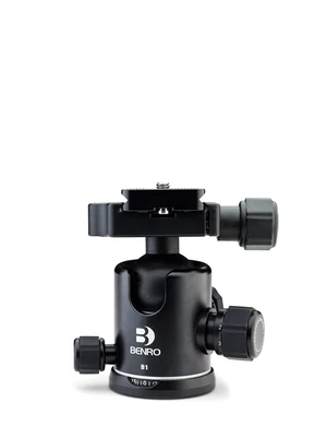 Benro Triple Action Ballhead with PU60 Plate, 30.9 lb. Capacity- Black (B1) Benro Triple Action Ballhead with PU60 Plate, 30.9 lb. Capacity- Black (B1)