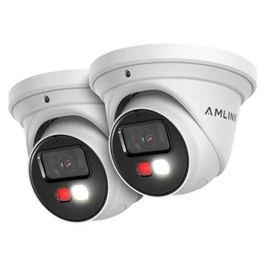 AMLINK 2-Pack 5MP Security AI IP PoE Camera, Human/Vehicle Detection, NDAA Compliant, Indoor Outdoor Surveillance Turret, 2-Way Audio, Support 256GB MicroSD, Deterrent, 20fps 2PACK-AL5M-T5171EW AMLINK 2-Pack 5MP Security AI IP PoE Camera, Human/Vehicle Detection, NDAA Compliant, Indoor Outdoor Surveillance Turret, 2-Way Audio, Support 256GB MicroSD, Deterrent, 20fps 2PACK-AL5M-T5171EW