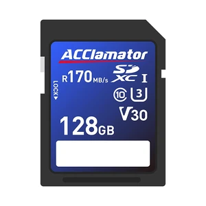 Acclamator 128GB SD Card, UHS-I, C10, U3, V30, SDXC Memory Card, 4K UHD, Compatible Computer Cameras and Camcorders, Camera Memory Card(V30, 128GB) Acclamator 128GB SD Card, UHS-I, C10, U3, V30, SDXC Memory Card, 4K UHD, Compatible Computer Cameras and Camcorders, Camera Memory Card(V30, 128GB)