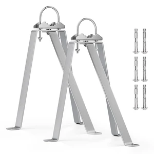 2 Sets Antenna Wall Mount,Stainless Steel Stand Off Wall Mast Mount Windproof Antenna Mounting Brackets Three-Leg Sets (4 Inch) 2 Sets Antenna Wall Mount,Stainless Steel Stand Off Wall Mast Mount Windproof Antenna Mounting Brackets Three-Leg Sets (4 Inch)