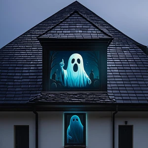 Holographic Rear Projector Screen for Halloween - 50" x 89" Double Sided Projection Screens Window Display Movie Night for Hang Wall Mounting Indoor Outdoor Ghost Video Effects Holographic Rear Projector Screen for Halloween - 50" x 89" Double Sided Projection Screens Window Display Movie Night for Hang Wall Mounting Indoor Outdoor Ghost Video Effects