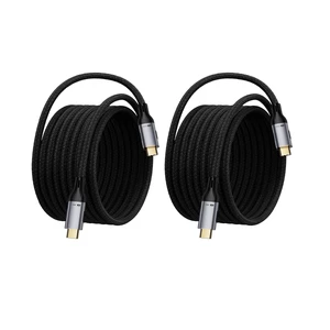 USB C to USB C Cable long, 20Gbps Data Transfer, 240W PD Fast Charging, 8K@60Hz Video Support, Durable Braided Nylon, Type C Compatible for iPhone 17, MacBook Pro Air, Portable Monitor(10FT+10FT) USB C to USB C Cable long, 20Gbps Data Transfer, 240W PD Fast Charging, 8K@60Hz Video Support, Durable Braided Nylon, Type C Compatible for iPhone 17, MacBook Pro Air, Portable Monitor(10FT+10FT)