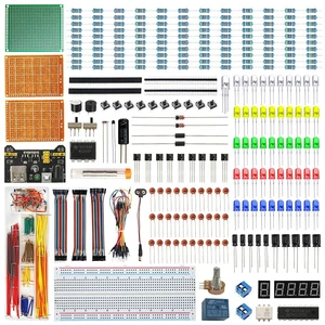 WayinTop Electronics Component Fun Kit w/E-Book, Upgraded Electronic Starter Kit with Breadboard, Jumper Wires, PCB Soldering Kit, LEDs & Resistor Kit for Arduino, Raspberry Pi, ESP32, ESP8266 WayinTop Electronics Component Fun Kit w/E-Book, Upgraded Electronic Starter Kit with Breadboard, Jumper Wires, PCB Soldering Kit, LEDs & Resistor Kit for Arduino, Raspberry Pi, ESP32, ESP8266
