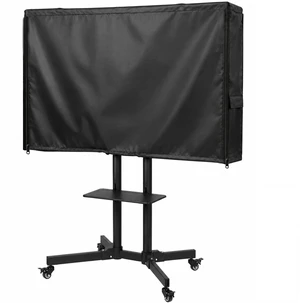 Black Waterproof Mobile TV Cart Cover Dustproof Outdoor Protector Fit 55-65 Inch Rolling Television Stand Black Waterproof Mobile TV Cart Cover Dustproof Outdoor Protector Fit 55-65 Inch Rolling Television Stand