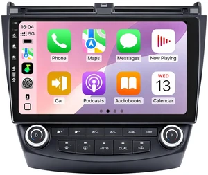 Car Stereo Radio for Honda Accord 7th 2003-2007 with Wireless CarPlay Android Auto ^^ 10.2-inch IPS HD Touchscreen, 2+64G Storage, 5G-WiFi6 Airplay FM AM SWC, 1080P Backup Camera Car Stereo Radio for Honda Accord 7th 2003-2007 with Wireless CarPlay Android Auto ^^ 10.2-inch IPS HD Touchscreen, 2+64G Storage, 5G-WiFi6 Airplay FM AM SWC, 1080P Backup Camera