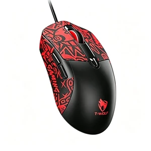 Rabbitiger Wired Gaming Mouse, 7200 Adjustable DPI, 6 programmable Buttons, 3 Million-Click lifespan, 1.5-Meter Braided Cable, red Non-Slip Grip padfor PC Gaming and Office use Rabbitiger Wired Gaming Mouse, 7200 Adjustable DPI, 6 programmable Buttons, 3 Million-Click lifespan, 1.5-Meter Braided Cable, red Non-Slip Grip padfor PC Gaming and Office use