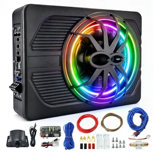 10"1200W Under Seat Subwoofers With Amp,All-in-One Subwoofer And Amp Package With RGB Light&Robust Cooling,Individual Control for Low Pass/Gain/Boost Bass,Perfect Deep Bass for Car/Truck/SUV/Jeep/MPV 10"1200W Under Seat Subwoofers With Amp,All-in-One Subwoofer And Amp Package With RGB Light&Robust Cooling,Individual Control for Low Pass/Gain/Boost Bass,Perfect Deep Bass for Car/Truck/SUV/Jeep/MPV