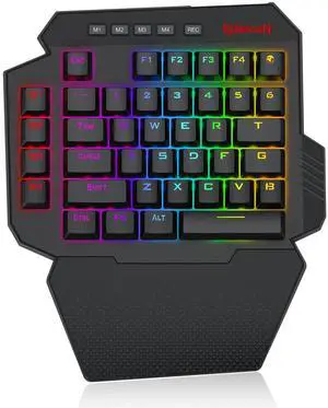 K758 Wired One-Handed RGB Mechanical Gaming Keyboard, 39 Keys Type-C Professional Gaming Keypad w/Upgraded Hot-Swappable Socket, 4 Onboard Macro Keys & Dedicated Wrist Rest K758 Wired One-Handed RGB Mechanical Gaming Keyboard, 39 Keys Type-C Professional Gaming Keypad w/Upgraded Hot-Swappable Socket, 4 Onboard Macro Keys & Dedicated Wrist Rest