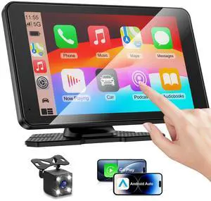 Apple Carplay Screen for Car, 7" HD Portable Car Stereo Touch Screen with Wireless Android Auto, Backup Camera with LED/Mirror Link/Voice Control/Bluetooth/GPS/AUX/FM Satellite Radio for All Vehicles Apple Carplay Screen for Car, 7" HD Portable Car Stereo Touch Screen with Wireless Android Auto, Backup Camera with LED/Mirror Link/Voice Control/Bluetooth/GPS/AUX/FM Satellite Radio for All Vehicles