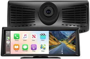 8.1" Portable Wireless Carplay Screen for Car, 2K Dash Cam & 1080P Backup Camera, Touchscreen Car Stereo with Apple Car Play/Android Auto, GPS, Bluetooth, Mirror Link, Voice Control for All Vehicles 8.1" Portable Wireless Carplay Screen for Car, 2K Dash Cam & 1080P Backup Camera, Touchscreen Car Stereo with Apple Car Play/Android Auto, GPS, Bluetooth, Mirror Link, Voice Control for All Vehicles