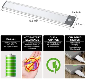 54-LED Motion Sensor Cabinet Light,Under Counter Closet Wireless USB Rechargeable Kitchen Night Lights,Battery Powered for Wardrobe,Cabinet,CupboardWarm Light-2Pack 54-LED Motion Sensor Cabinet Light,Under Counter Closet Wireless USB Rechargeable Kitchen Night Lights,Battery Powered for Wardrobe,Cabinet,CupboardWarm Light-2Pack