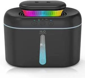 Humidifiers for Bedroom, 2.5L Capacity, Auto Shut-Off, Easy to Fill & Clean, 16 dB Quiet Ultrasonic Humidifier for Large Room, Plants, Baby Nursery, Indoor, Night Light(Black) Humidifiers for Bedroom, 2.5L Capacity, Auto Shut-Off, Easy to Fill & Clean, 16 dB Quiet Ultrasonic Humidifier for Large Room, Plants, Baby Nursery, Indoor, Night Light(Black)