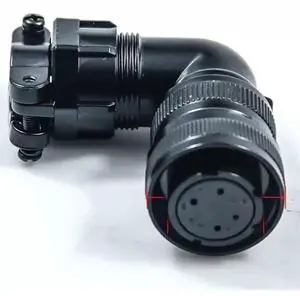 YD28-7 Servo Motor Connector, Right-Angle Aviation Plug and Socket, YD28 7-Pin Waterproof Connector, D1.5mm YD28-7 Servo Motor Connector, Right-Angle Aviation Plug and Socket, YD28 7-Pin Waterproof Connector, D1.5mm
