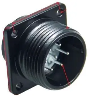 YD28-7 Servo Motor Connector, Right Angle Aviation Plug and Socket, YD28 7-Pin Waterproof Socket, D1.5mm YD28-7 Servo Motor Connector, Right Angle Aviation Plug and Socket, YD28 7-Pin Waterproof Socket, D1.5mm