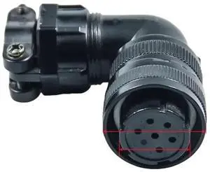 YD28-7 Servo Motor Connector, Right Angle Aviation Plug and Socket, YD28 7-Pin Waterproof (Connector D2.5mm) YD28-7 Servo Motor Connector, Right Angle Aviation Plug and Socket, YD28 7-Pin Waterproof (Connector D2.5mm)