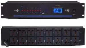 6-channel power sequencer, stage conference management and control universal socket, SR-328 LCD display 6-channel power sequencer, stage conference management and control universal socket, SR-328 LCD display