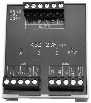 ABZ encoder signal distributor: 1 input, 2 outputs (5V input, 5V output, SE output) ABZ encoder signal distributor: 1 input, 2 outputs (5V input, 5V output, SE output)
