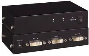 1x2 Dual-Port DVI Video Splitter HDTV 165MHz 1080P 1 Input 2 Output MT-DV2H 1x2 Dual-Port DVI Video Splitter HDTV 165MHz 1080P 1 Input 2 Output MT-DV2H