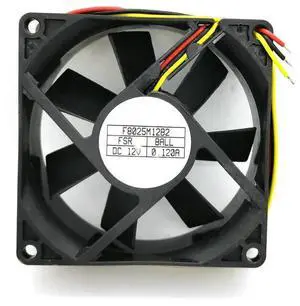 8025 12V 0.14A 0.48A Three-wire cooling fan 80*80*25mm F8025M12B2 8025 12V 0.14A 0.48A Three-wire cooling fan 80*80*25mm F8025M12B2