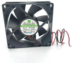 8025 24V 0.09A Dual-Line Cooling Fan 80*80*25MM RDL8025B 8025 24V 0.09A Dual-Line Cooling Fan 80*80*25MM RDL8025B