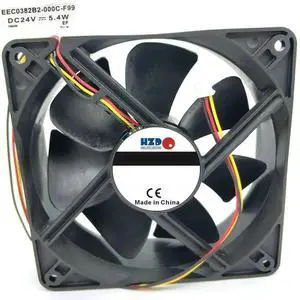 EEC0382B2-000C-F99 12038 24V 5.4W Three-wire CPU cooler fan, 12CM 120*120*38MM EEC0382B2-000C-F99 12038 24V 5.4W Three-wire CPU cooler fan, 12CM 120*120*38MM