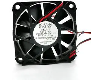 F6010AP-12LCW DC12V 0.1A 60x60x10MM 2-wire with temperature-controlled cooling fan F6010AP-12LCW DC12V 0.1A 60x60x10MM 2-wire with temperature-controlled cooling fan