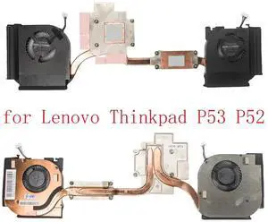 Replacement fan for P53/P52 laptops, independent cooling fan plus heatsink fan, FRU 02DM016 Replacement fan for P53/P52 laptops, independent cooling fan plus heatsink fan, FRU 02DM016