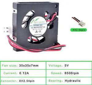 ACP3507 3.5cm 35mm Blower (35x35x7mm), DC5V 2-pin Miniature Centrifugal Fan for Projectors and Printers. ACP3507 3.5cm 35mm Blower (35x35x7mm), DC5V 2-pin Miniature Centrifugal Fan for Projectors and Printers.