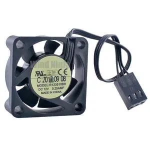 R123510BH 3cm 30mm Fan 3010 30x30x10mm DC12V 0.25A Dual Ball Bearing Silent Cooling Fan, Suitable for Microcomputer CPUs R123510BH 3cm 30mm Fan 3010 30x30x10mm DC12V 0.25A Dual Ball Bearing Silent Cooling Fan, Suitable for Microcomputer CPUs
