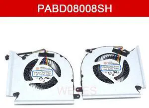 Suitable for GE66 GP66 GL66 MS-1541 MS-1542 laptop CPU GPU cooling fan 4PINS DC5V 1.0A radiator PABD08008SH N453 N454 Suitable for GE66 GP66 GL66 MS-1541 MS-1542 laptop CPU GPU cooling fan 4PINS DC5V 1.0A radiator PABD08008SH N453 N454