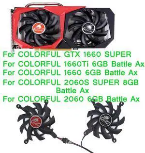 Type A graphics card fan, video cooler, suitable for GTX 1660, 1660Ti, 2060 6G Battle AX, and RTX 2060S, 2060 Super 8GB Battle AX. Type A graphics card fan, video cooler, suitable for GTX 1660, 1660Ti, 2060 6G Battle AX, and RTX 2060S, 2060 Super 8GB Battle AX.