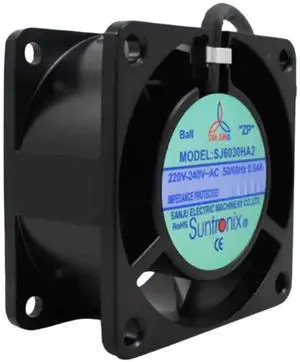 Suitable for SJ6030HA2 60x60x30mm AC 220V 240V cooling fans, 0.04A 2400RPM silent fans, suitable for industrial equipment. Suitable for SJ6030HA2 60x60x30mm AC 220V 240V cooling fans, 0.04A 2400RPM silent fans, suitable for industrial equipment.
