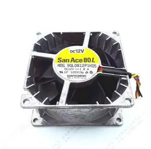 One 9GL0812P1K05 8038 8CM 80 * 80 38MM high-temperature metal fan, 12V 1.8A. One 9GL0812P1K05 8038 8CM 80 * 80 38MM high-temperature metal fan, 12V 1.8A.