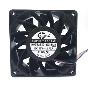 SXD12038B12M 12038 DC12V 4500RPM 200CFM is a cooling fan suitable for mining rigs and Bitmain S7 and S9 processors. SXD12038B12M 12038 DC12V 4500RPM 200CFM is a cooling fan suitable for mining rigs and Bitmain S7 and S9 processors.