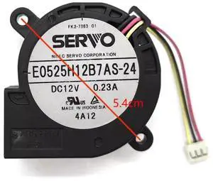 Suitable for 5025 blower E0525H12B7AS-24 12V 0.23A projector silent turbine fan. Suitable for 5025 blower E0525H12B7AS-24 12V 0.23A projector silent turbine fan.