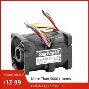 A 40mm high-speed fan suitable for the 9CRA0412P5J22 CPU, measuring 40x40x56mm, DC 12V 1.4A, server cooling fan, with an airflow of 31.8 CFM and a resistance of 570 Pa. A 40mm high-speed fan suitable for the 9CRA0412P5J22 CPU, measuring 40x40x56mm, DC 12V 1.4A, server cooling fan, with an airflow of 31.8 CFM and a resistance of 570 Pa.