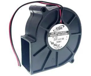 75mm DC 24V blower for AD7524MB 7530, 24VDC 0.14A dual ball bearing two-wire centrifugal turbine blower. 75mm DC 24V blower for AD7524MB 7530, 24VDC 0.14A dual ball bearing two-wire centrifugal turbine blower.