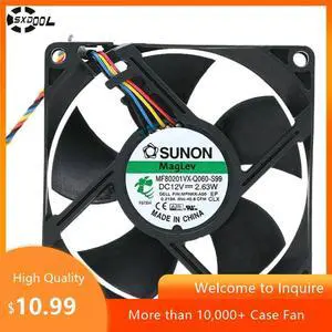 Suitable for MF80201VX-Q060-S99 80mm 12V 2.63W 40.8CFM axial cooling fan, 4-pin MPNKK-A00 silent axial cooling fan. Suitable for MF80201VX-Q060-S99 80mm 12V 2.63W 40.8CFM axial cooling fan, 4-pin MPNKK-A00 silent axial cooling fan.