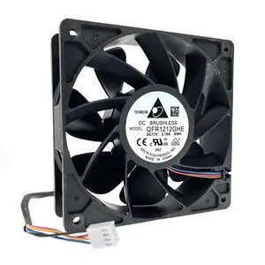 QFR1212GHE High-Speed Bitcoin GPU Mining Rig Cooling Fan 120x120x38mm DC 12V 6000RPM Dual Ball Bearing PWM 4P QFR1212GHE High-Speed Bitcoin GPU Mining Rig Cooling Fan 120x120x38mm DC 12V 6000RPM Dual Ball Bearing PWM 4P