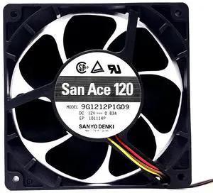 Suitable for 9G1212P1G04 San Ace 120 120mm 12cm 12038 120x120x38mm DC 12V 0.83A chassis cooling fan Suitable for 9G1212P1G04 San Ace 120 120mm 12cm 12038 120x120x38mm DC 12V 0.83A chassis cooling fan