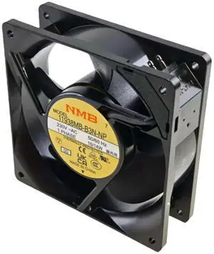 AC 230V 120mm fan for 11938MB-B3N-NP, 12038 metal frame ball bearing, 2900RPM, 102CFM, rack cooling axial flow cooler. AC 230V 120mm fan for 11938MB-B3N-NP, 12038 metal frame ball bearing, 2900RPM, 102CFM, rack cooling axial flow cooler.