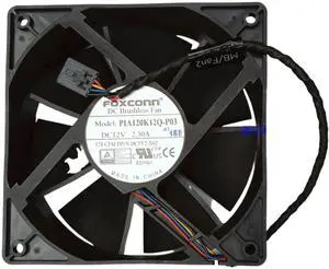 Suitable for PIA120K12Q 12038 12CM high-speed dual ball bearing PWM cooling fan, 12V 2.3A 178CFM (black 5Pin) Suitable for PIA120K12Q 12038 12CM high-speed dual ball bearing PWM cooling fan, 12V 2.3A 178CFM (black 5Pin)
