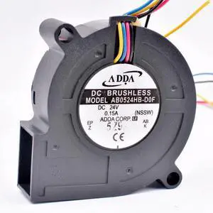 AB0524HB-D0F 50mm Blower Fan (5cm) 5015 (50x50x15mm) DC24V 0.15A 4-wire PWM Blower Cooling Fan, suitable for inverters. AB0524HB-D0F 50mm Blower Fan (5cm) 5015 (50x50x15mm) DC24V 0.15A 4-wire PWM Blower Cooling Fan, suitable for inverters.