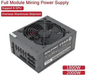 1800W fully modular mining power supply, supports 8 GPUs, Ethereum and other RVN ATX PC power supplies, suitable for Bitcoin mining rigs. 1800W fully modular mining power supply, supports 8 GPUs, Ethereum and other RVN ATX PC power supplies, suitable for Bitcoin mining rigs.
