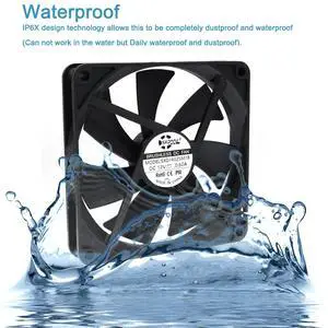 140mm x 14cm PC case cooling fan, waterproof and dustproof, 2900RPM, 140x140x25mm, dual ball bearing, 12V, high-speed IP68 heatsink. 140mm x 14cm PC case cooling fan, waterproof and dustproof, 2900RPM, 140x140x25mm, dual ball bearing, 12V, high-speed IP68 heatsink.