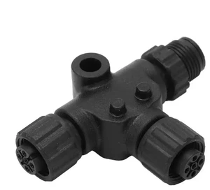 2000 T-type connector, 3-port 5-pin M12 thread, IP67 waterproof, suitable for NMEA 2000 (N2k) T-type connectors. 2000 T-type connector, 3-port 5-pin M12 thread, IP67 waterproof, suitable for NMEA 2000 (N2k) T-type connectors.