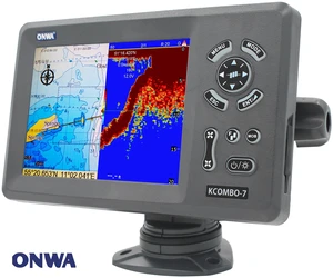 The KCombo-7A is a 7-inch marine GPS combined sensor with a color LCD display and GPS charting function, featuring a fish finder and supporting GPS + fish finder + Class B AIS. The KCombo-7A is a 7-inch marine GPS combined sensor with a color LCD display and GPS charting function, featuring a fish finder and supporting GPS + fish finder + Class B AIS.