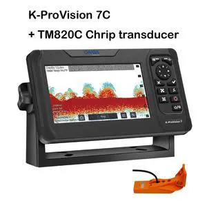 7-inch K-ProVision 7C GPS/CHIRP fish finder, marine waterproof touchscreen enhanced GPS/CHIRP fish finder with sensor (with TM820C Chrip). 7-inch K-ProVision 7C GPS/CHIRP fish finder, marine waterproof touchscreen enhanced GPS/CHIRP fish finder with sensor (with TM820C Chrip).